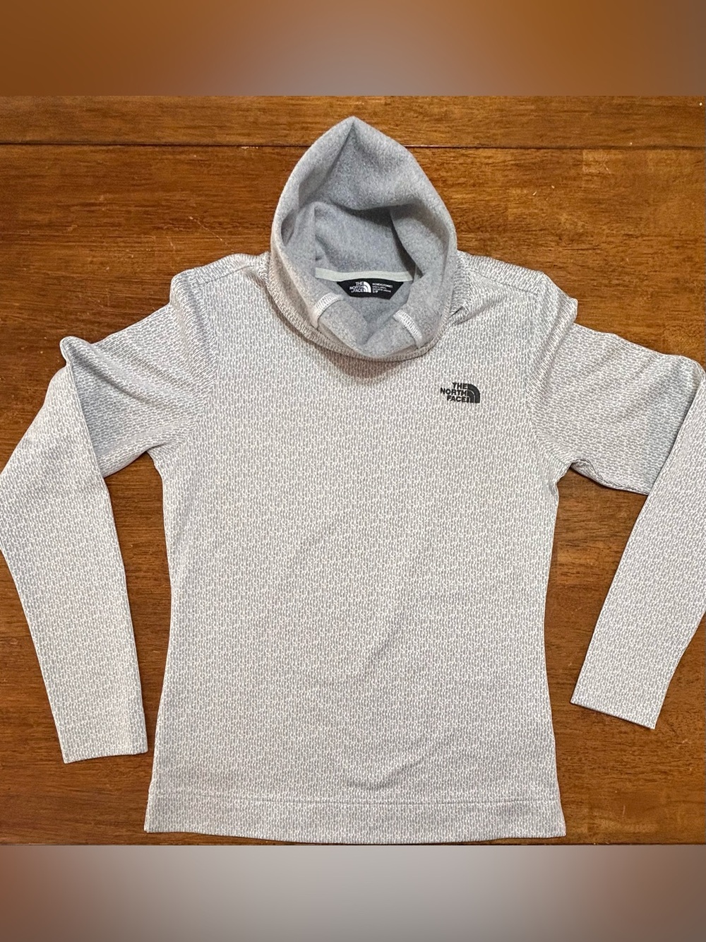 The North Face Heather Gray Cowl Neck Pullover
